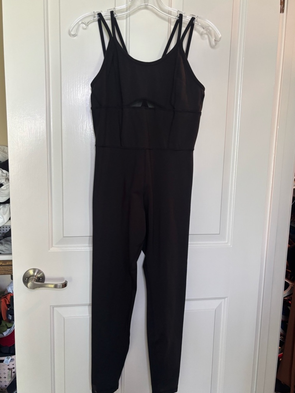 EUC LOVESOFT Black Women's Strappy Yoga One Piece size L